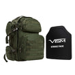 Vism Tactical Backpack w/10"x12" Level III+ STR's Cut PE Hard Ballistic Plate