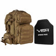 Vism Tactical Backpack w/10"x12" Level III+ STR's Cut PE Hard Ballistic Plate